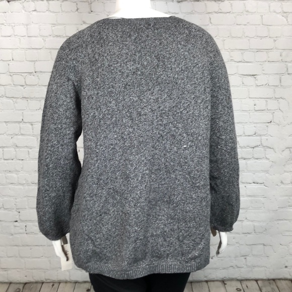 1X 2X 3X Style & Co Gray Heather Floral Sweater - Picture 3 of 7